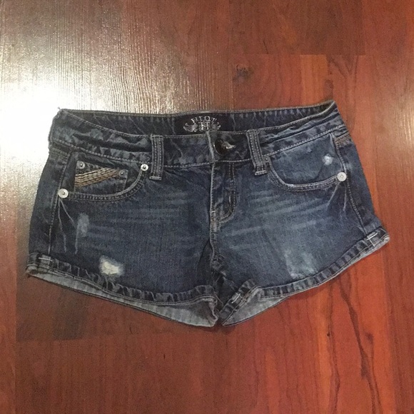 Hint Lightly Distressed Jean Shorts - Picture 2 of 10